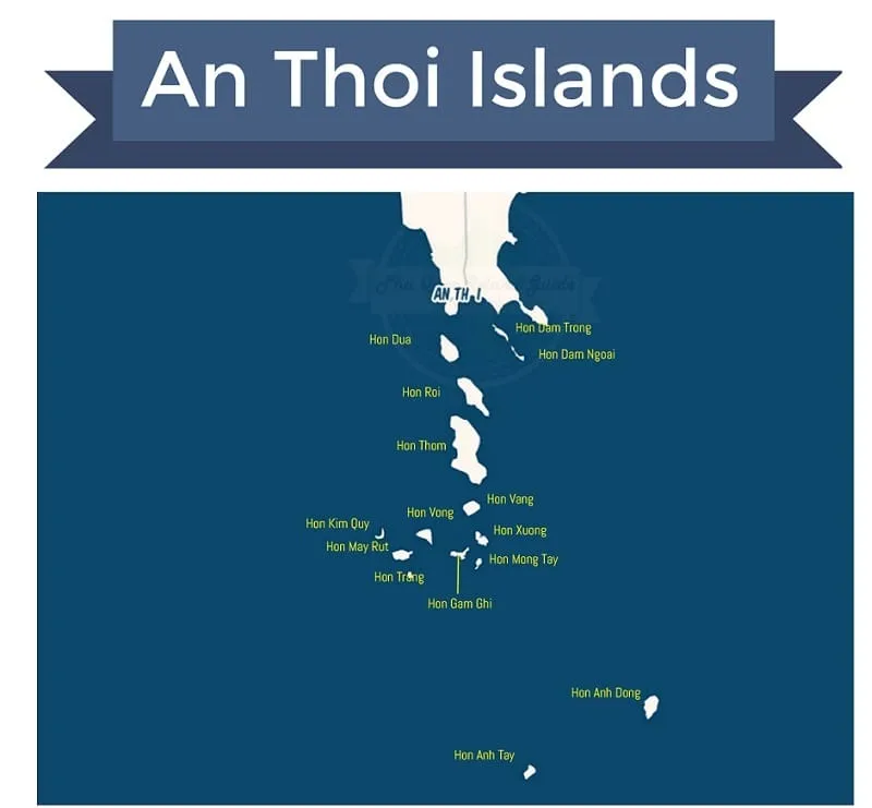 map of the An Thoi islands south of Phu Quoc