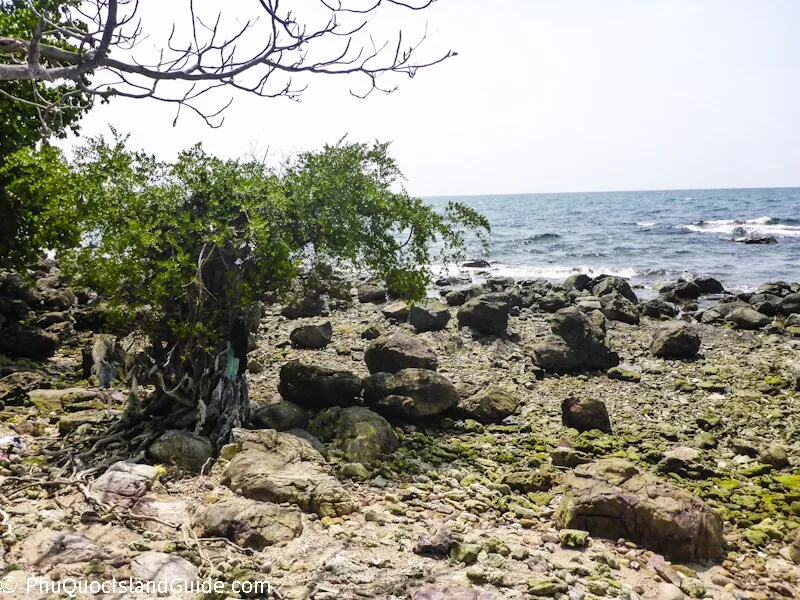 White stone beach on Nam Du Island