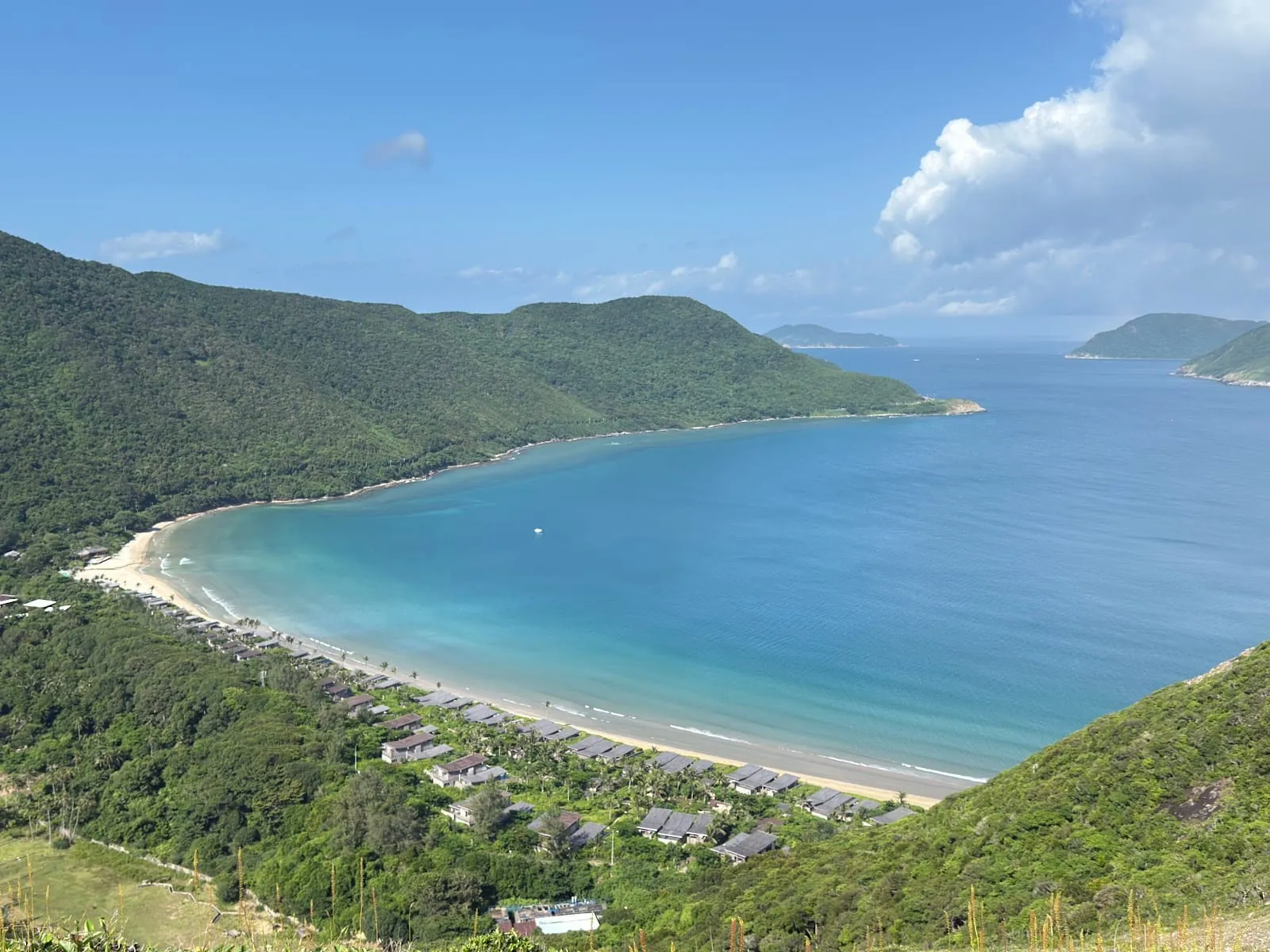 View from the hills above Dat Doc bay on Con Son island, Con Dao