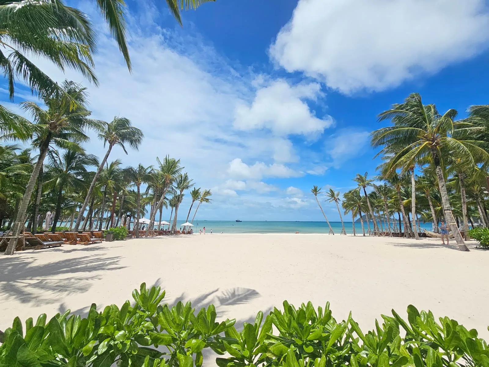 White sand and coconut palms at Khem Beach, Phu Quoc