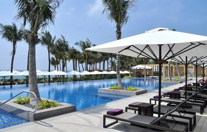 Infinity pool at a luxury beachfront resort on Phu Quoc