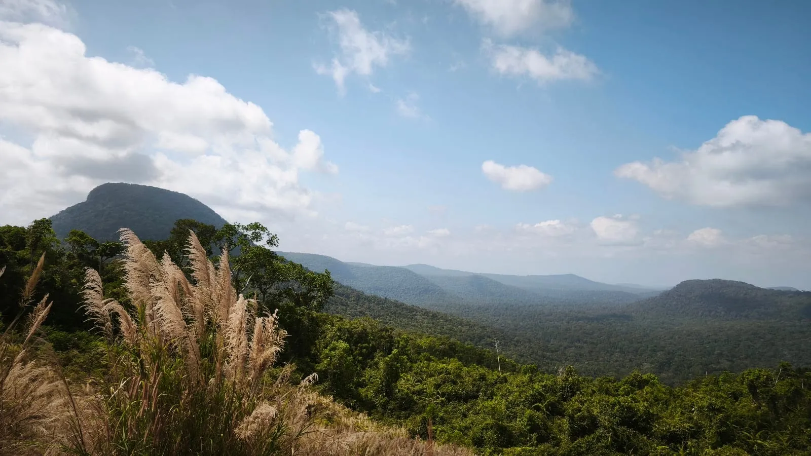 Forested hills and the peak of Nui Chua in Phu Quoc National Park