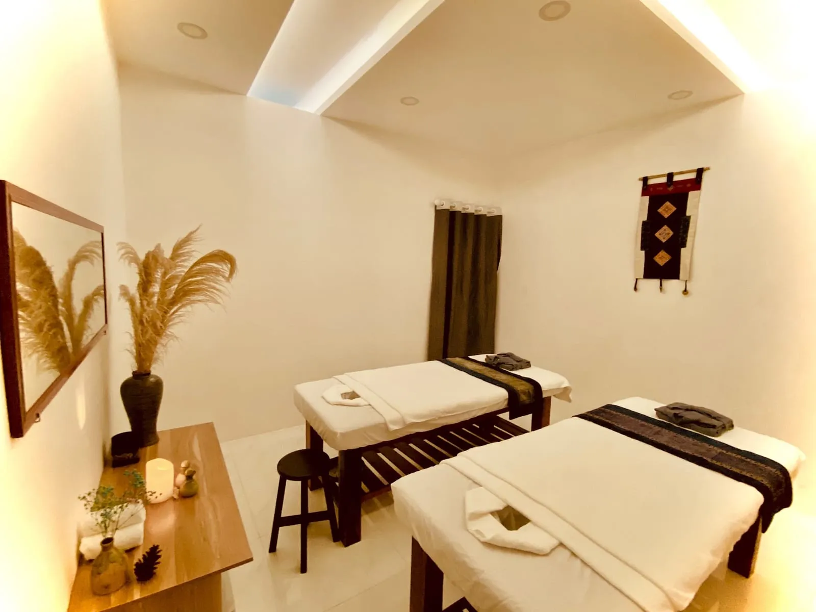 A twin massage room at a day spa in Grand World, Phu Quoc