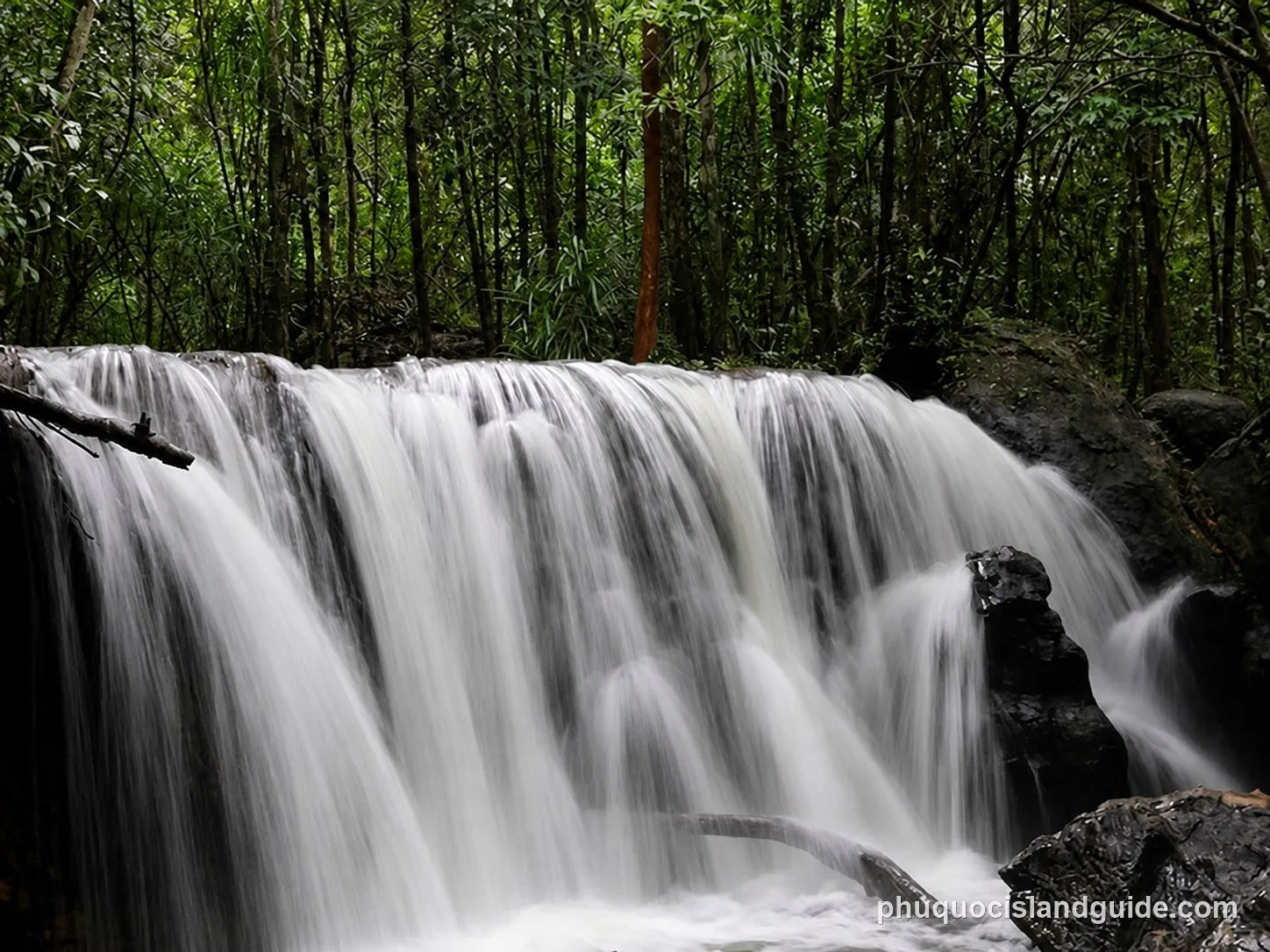 Suoi Tranh Waterfall during rainy season
